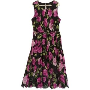 Alexa B Nites Women’s Pink Floral Sleeveless Maxi Dress Casual,Dressy Size 20W
